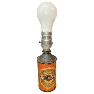 Vintage Grain‎ Belt Premium Beer Can Novelty Lamp. Works! No shade.  8"